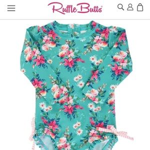 Rufflebutts one piece swimsuit / rash guard 3T